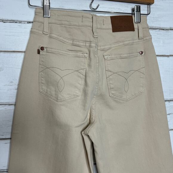 Judy Blue Tan Khaki Cropped Wide Leg Pants Size 1 / 25 - Picture 10 of 10
